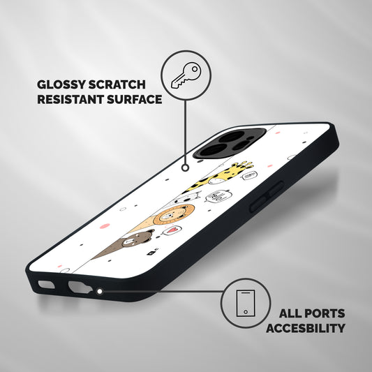 Animal Greetings Shockproof Hybrid Protection (Metal + TPU) Back Case Cover