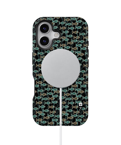 Animated Fishes Art Pattern MagSafe Bumper Case