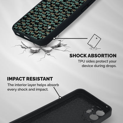 Animated Fishes Art Pattern Shockproof Hybrid Protection (Metal + TPU) Back Case Cover