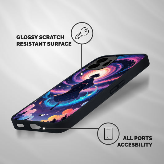 Anime Galaxy Girl Shockproof Hybrid Protection (Metal + TPU) Back Case Cover