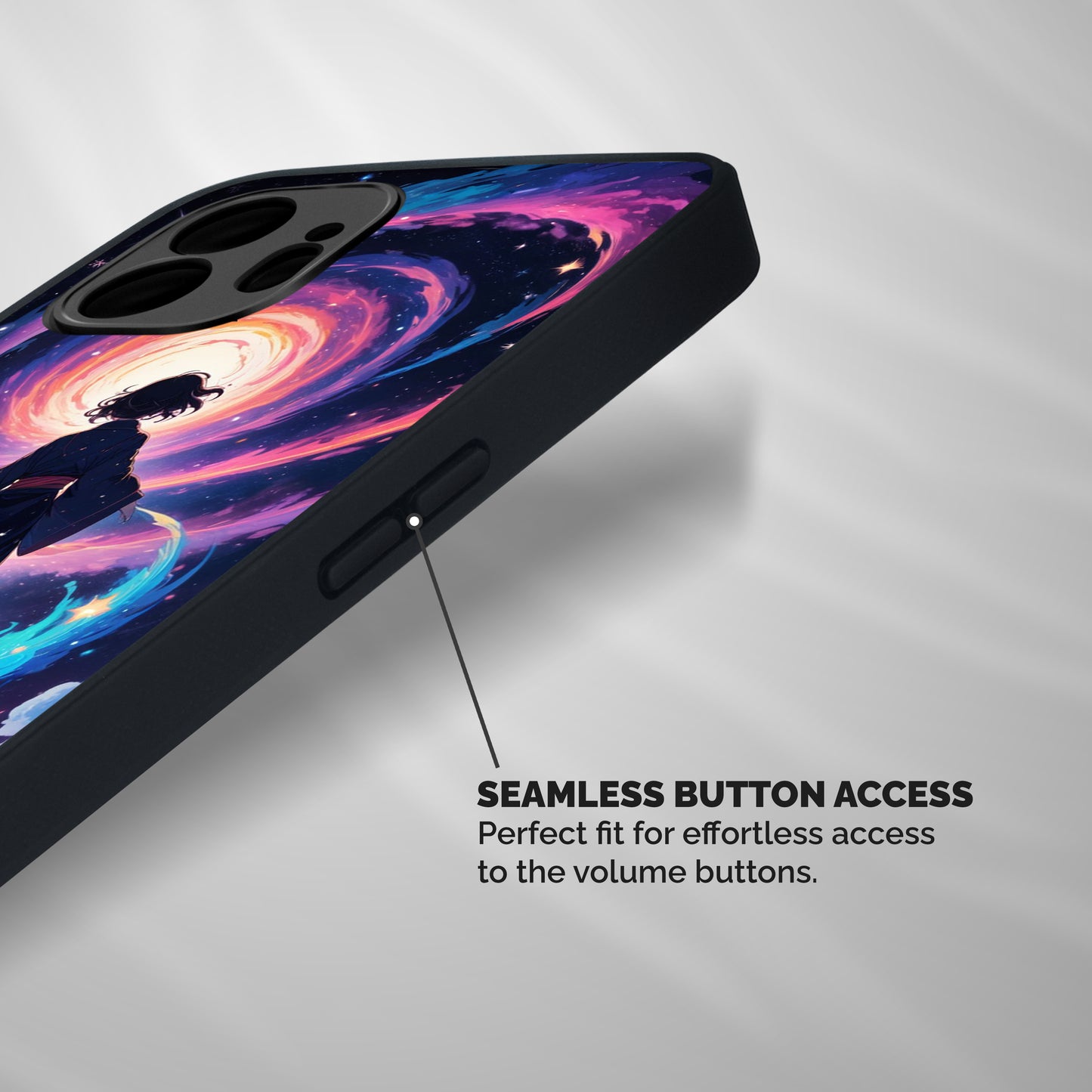 Anime Galaxy Girl Shockproof Hybrid Protection (Metal + TPU) Back Case Cover