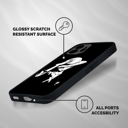 Anime One Piece Luffy Silhouette Shockproof Hybrid Protection (Metal + TPU) Back Case Cover