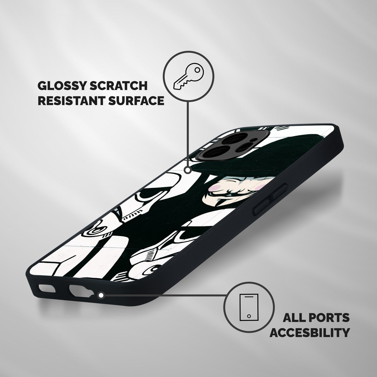Anonymous Hat Shockproof Hybrid Protection (Metal + TPU) Back Case Cover