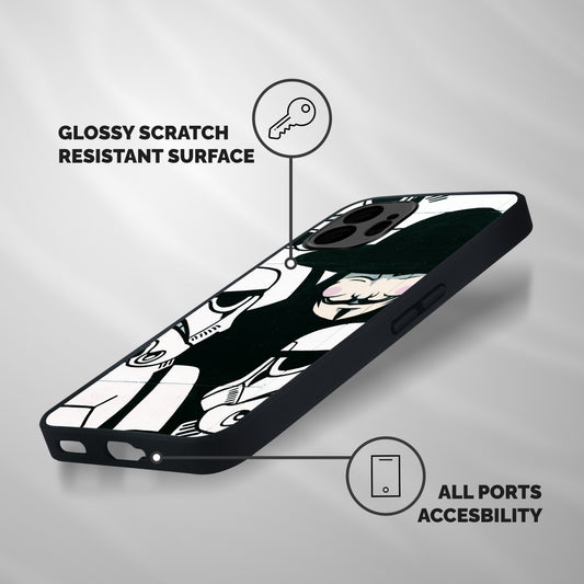 Anonymous Hat Shockproof Hybrid Protection (Metal + TPU) Back Case Cover