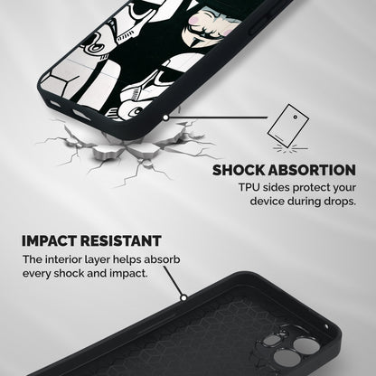 Anonymous Hat Shockproof Hybrid Protection (Metal + TPU) Back Case Cover