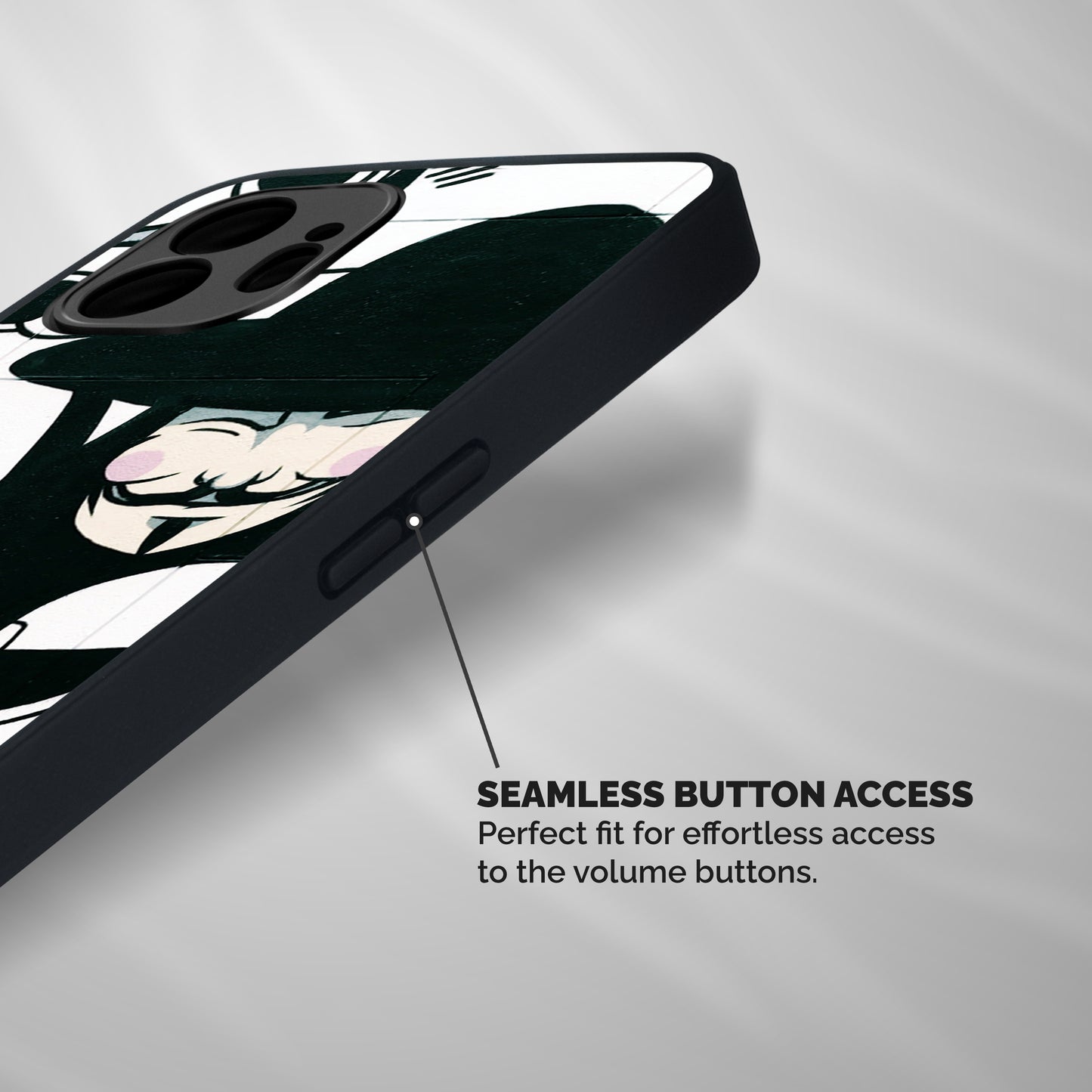 Anonymous Hat Shockproof Hybrid Protection (Metal + TPU) Back Case Cover