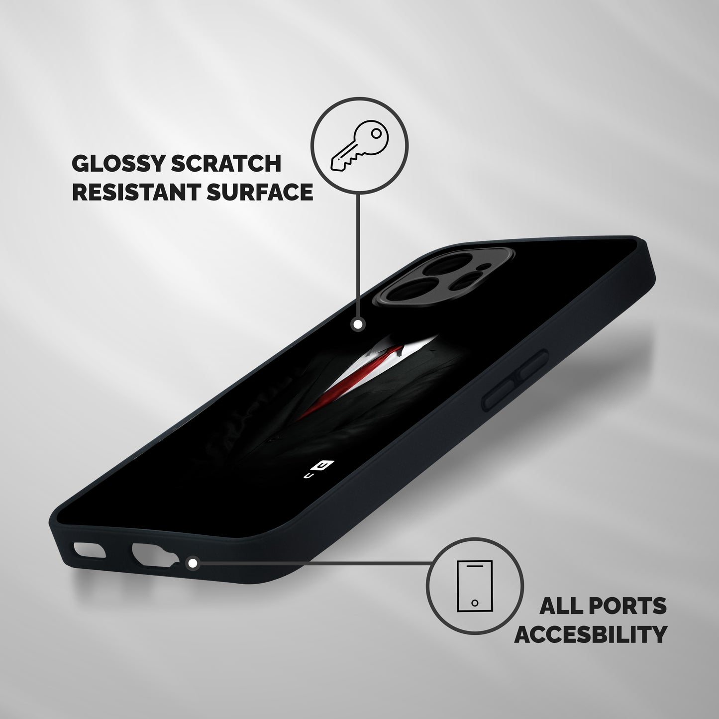 Anonymous Suit Shockproof Hybrid Protection (Metal + TPU) Back Case Cover