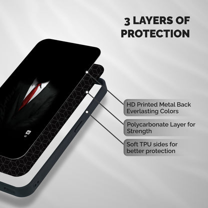 Anonymous Suit Shockproof Hybrid Protection (Metal + TPU) Back Case Cover