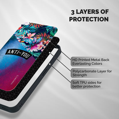 Anti You Shockproof Hybrid Protection (Metal + TPU) Back Case Cover