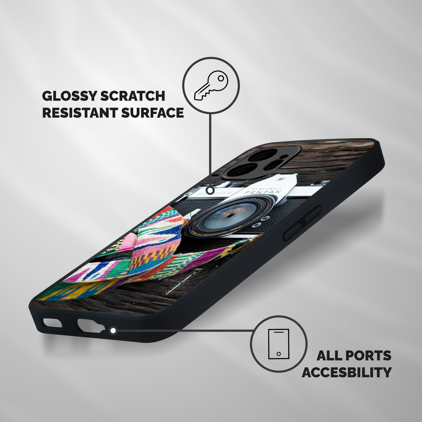 Antique Camera Shockproof Hybrid Protection (Metal + TPU) Back Case Cover