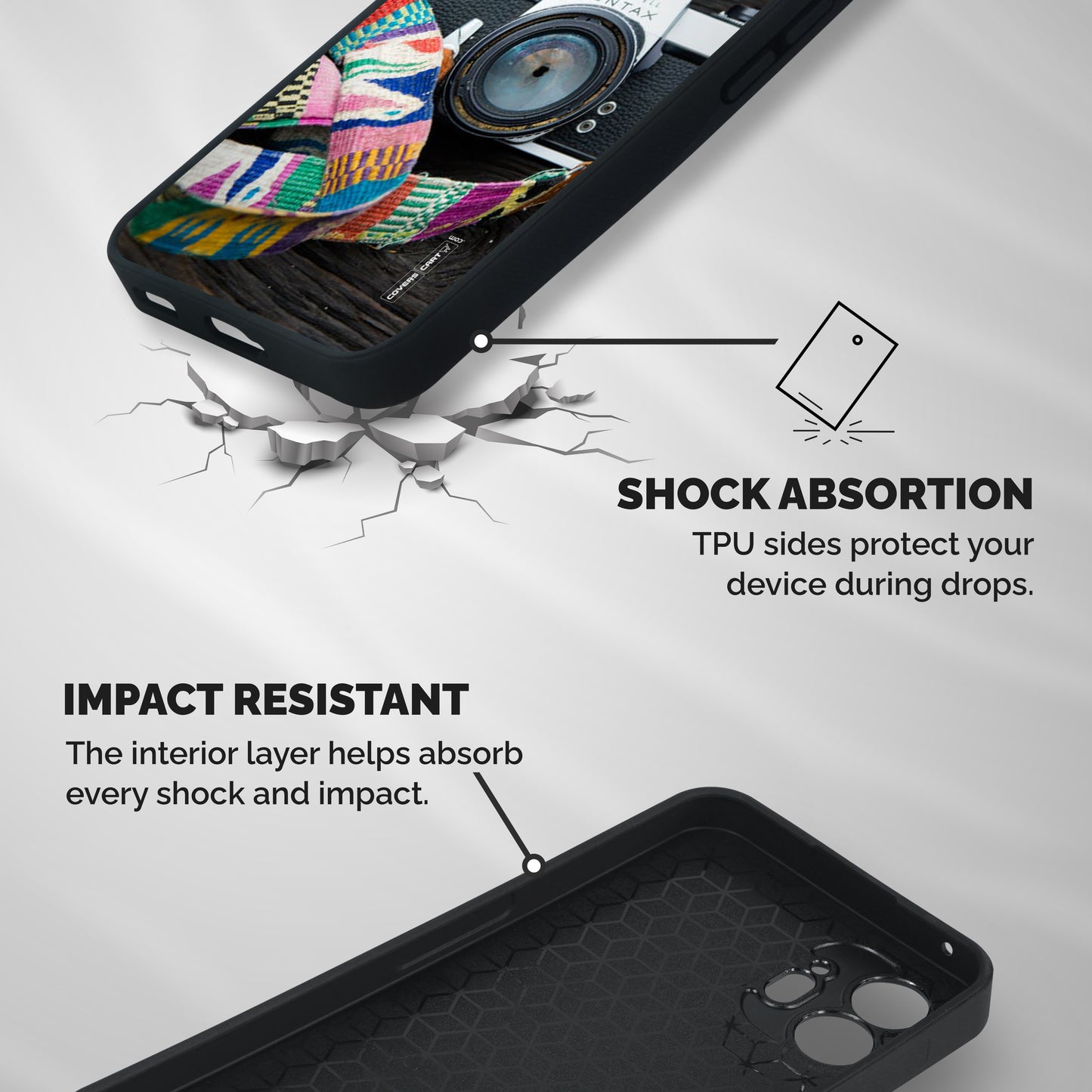Antique Camera Shockproof Hybrid Protection (Metal + TPU) Back Case Cover