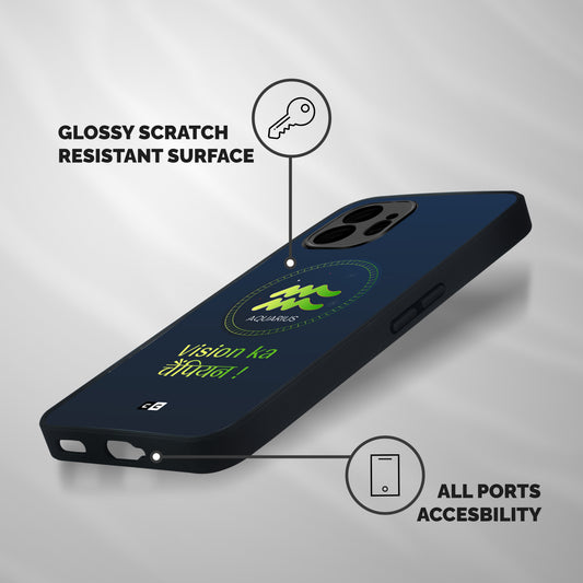 Aquarius Vision Shockproof Hybrid Protection (Metal + TPU) Back Case Cover