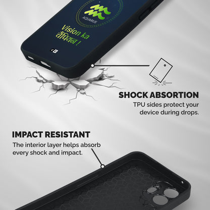 Aquarius Vision Shockproof Hybrid Protection (Metal + TPU) Back Case Cover