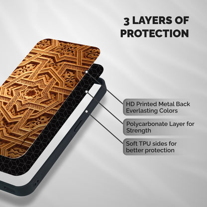 Archaic Wall Shockproof Hybrid Protection (Metal + TPU) Back Case Cover