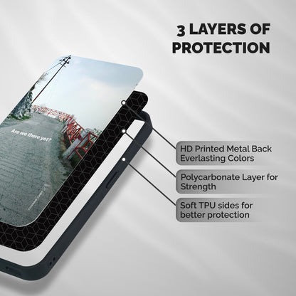Are We There Yet Shockproof Hybrid Protection (Metal + TPU) Back Case Cover