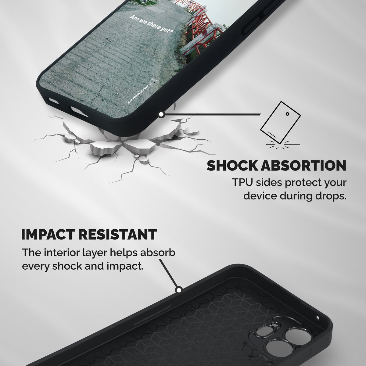 Are We There Yet Shockproof Hybrid Protection (Metal + TPU) Back Case Cover