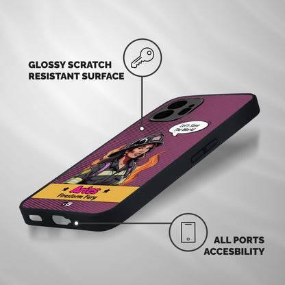 Aries Fury Shockproof Hybrid Protection (Metal + TPU) Back Case Cover