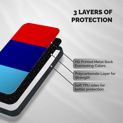 Armed Forces Stripes Shockproof Hybrid Protection (Metal + TPU) Back Case Cover
