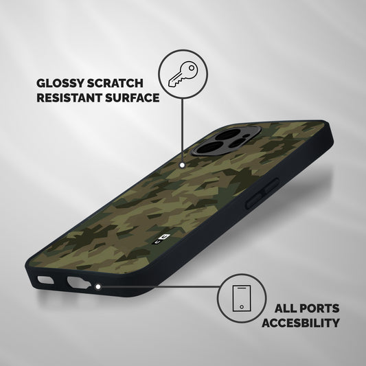 Army Abstract Shockproof Hybrid Protection (Metal + TPU) Back Case Cover