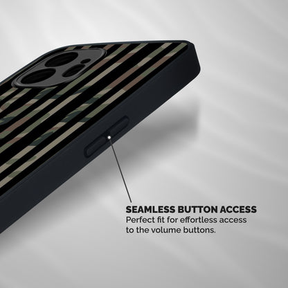 Army Stripes Shockproof Hybrid Protection (Metal + TPU) Back Case Cover