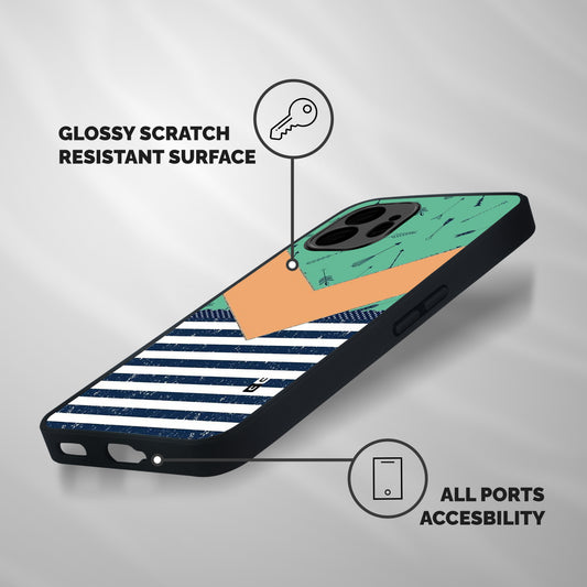 Arrows and Stripes Shockproof Hybrid Protection (Metal + TPU) Back Case Cover