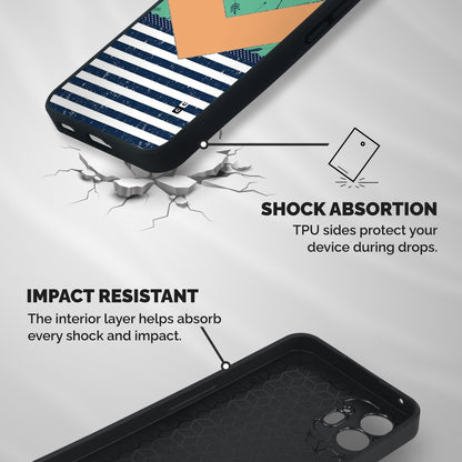 Arrows and Stripes Shockproof Hybrid Protection (Metal + TPU) Back Case Cover