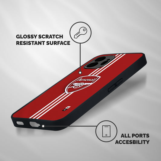Arsenal Club Shockproof Hybrid Protection (Metal + TPU) Back Case Cover
