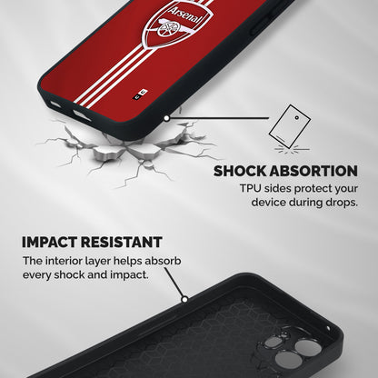 Arsenal Club Shockproof Hybrid Protection (Metal + TPU) Back Case Cover