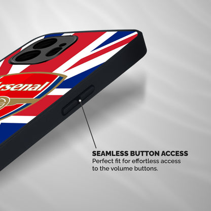 Arsenal Flag Shockproof Hybrid Protection (Metal + TPU) Back Case Cover
