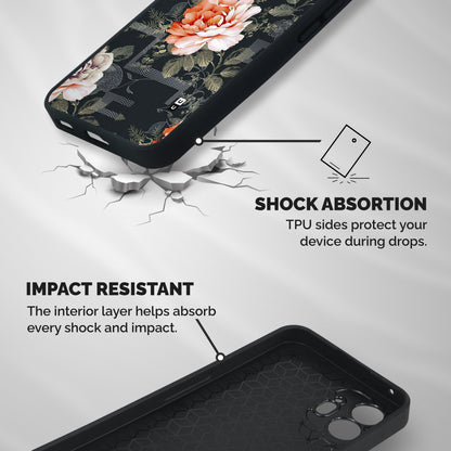 Art And Floral Shockproof Hybrid Protection (Metal + TPU) Back Case Cover