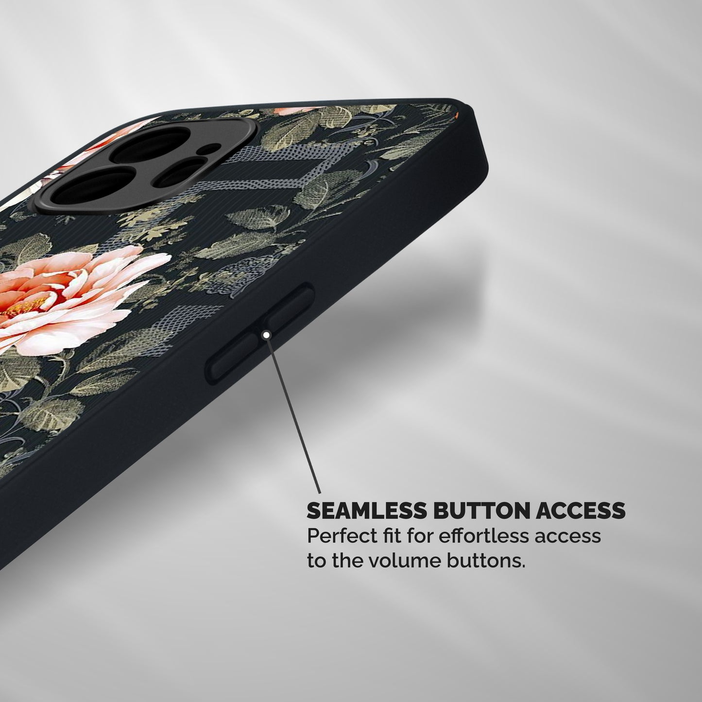Art And Floral Shockproof Hybrid Protection (Metal + TPU) Back Case Cover