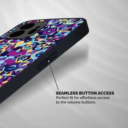 Artistic Abstract Shockproof Hybrid Protection (Metal + TPU) Back Case Cover