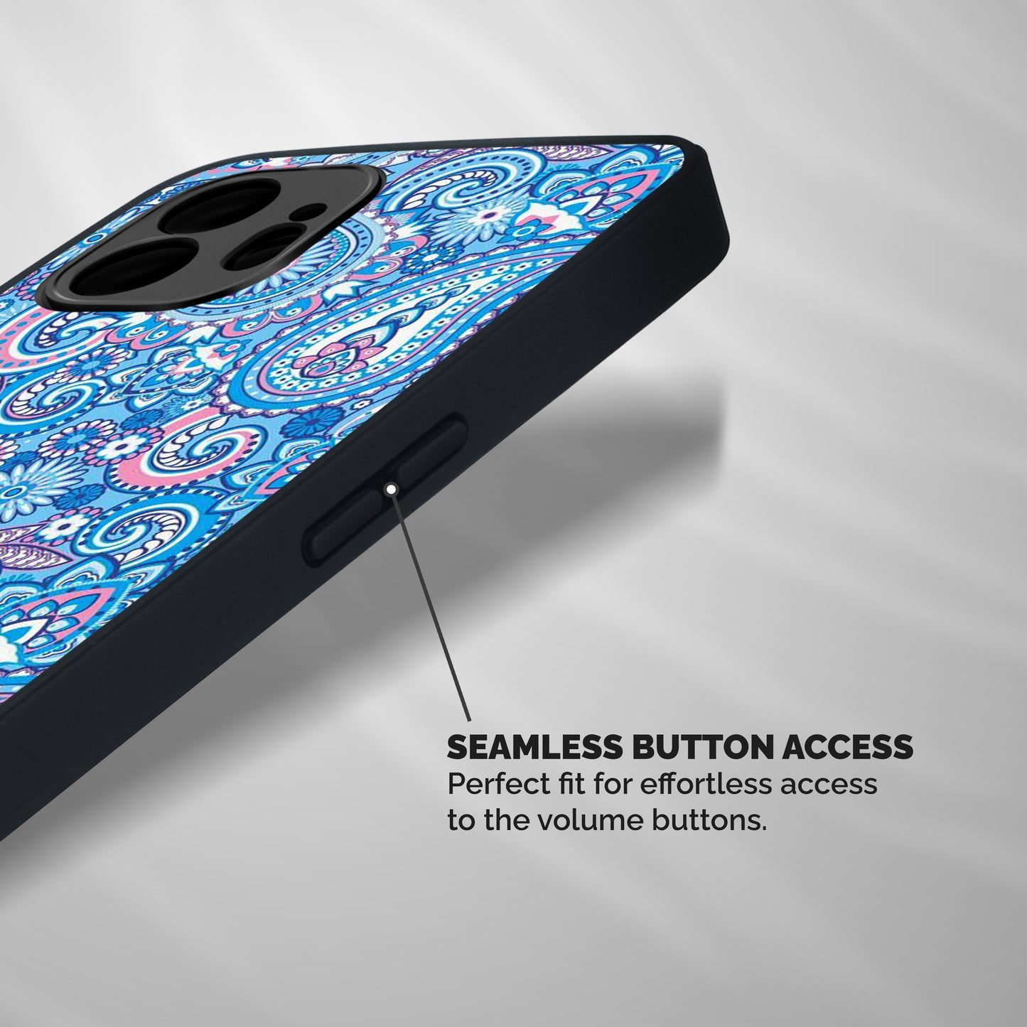 Artistic Blue Art Shockproof Hybrid Protection (Metal + TPU) Back Case Cover