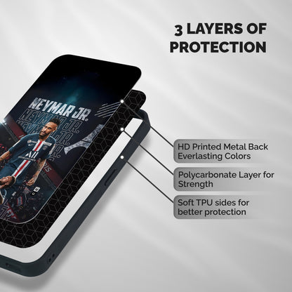 Artistic Striker Shockproof Hybrid Protection (Metal + TPU) Back Case Cover