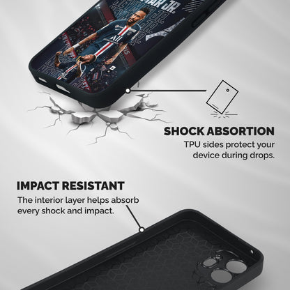 Artistic Striker Shockproof Hybrid Protection (Metal + TPU) Back Case Cover