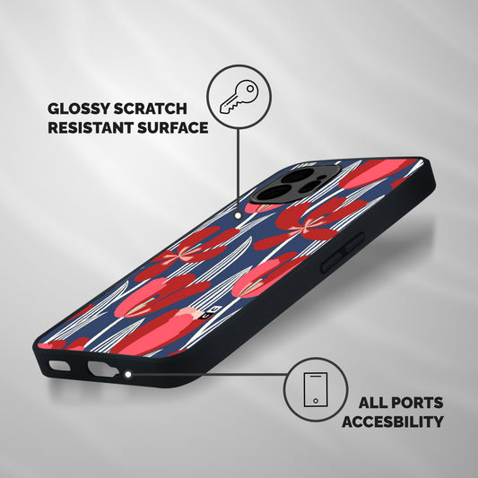 Artistic Tulips Shockproof Hybrid Protection (Metal + TPU) Back Case Cover