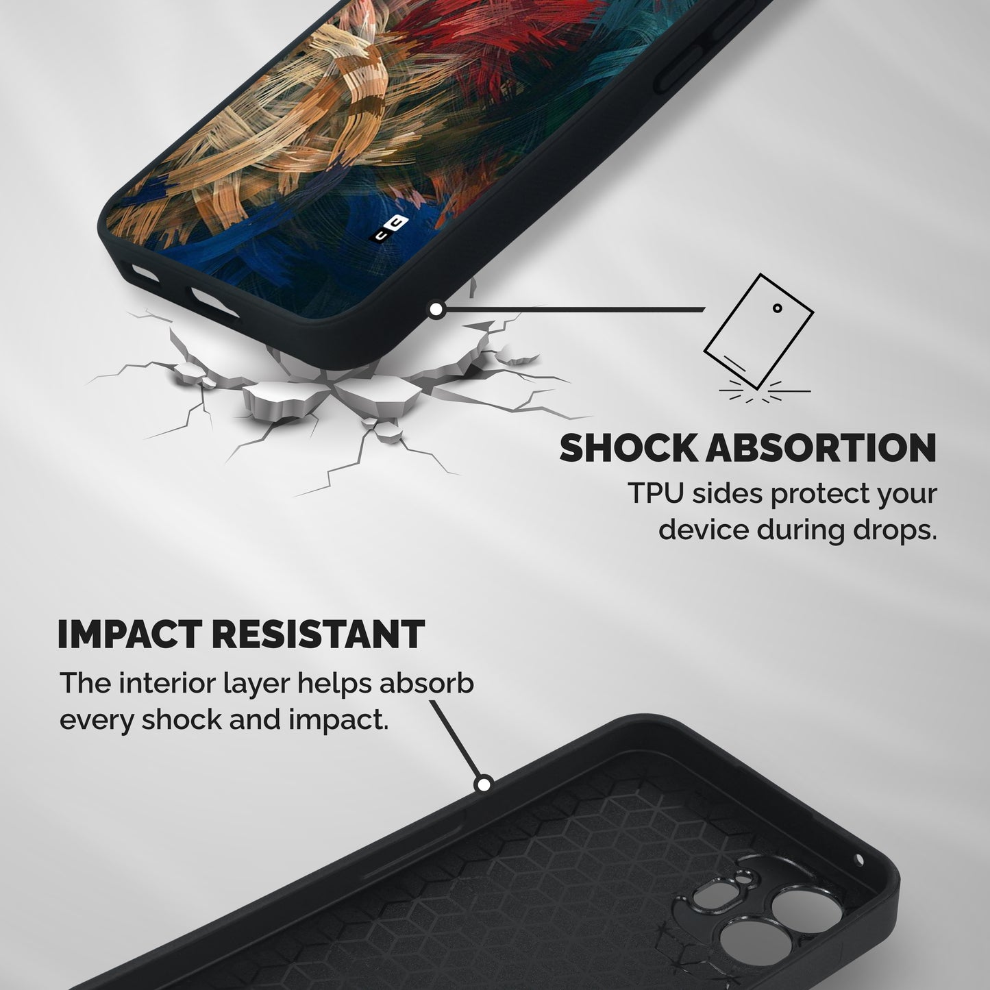Artsy Colors Shockproof Hybrid Protection (Metal + TPU) Back Case Cover