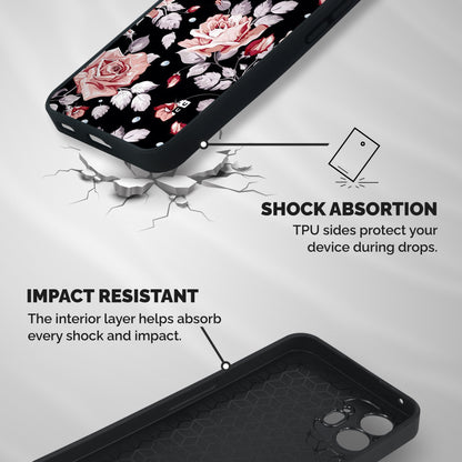 Artsy Floral Shockproof Hybrid Protection (Metal + TPU) Back Case Cover