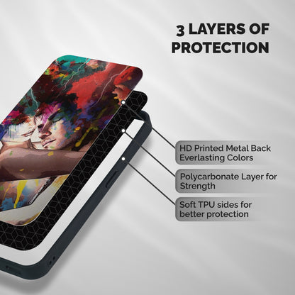 Artsy Romance Shockproof Hybrid Protection (Metal + TPU) Back Case Cover