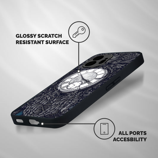 Artsy Wall Clock Shockproof Hybrid Protection (Metal + TPU) Back Case Cover
