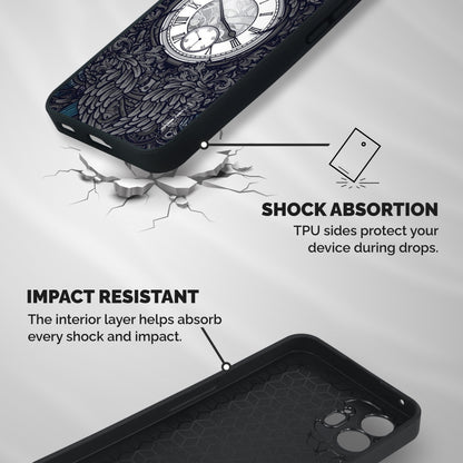 Artsy Wall Clock Shockproof Hybrid Protection (Metal + TPU) Back Case Cover