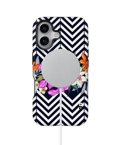Artsy Zigzag Floral MagSafe Bumper Case