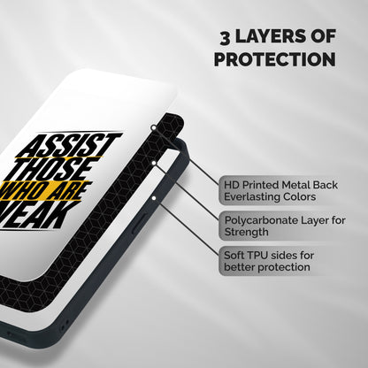 Assist Weak Shockproof Hybrid Protection (Metal + TPU) Back Case Cover