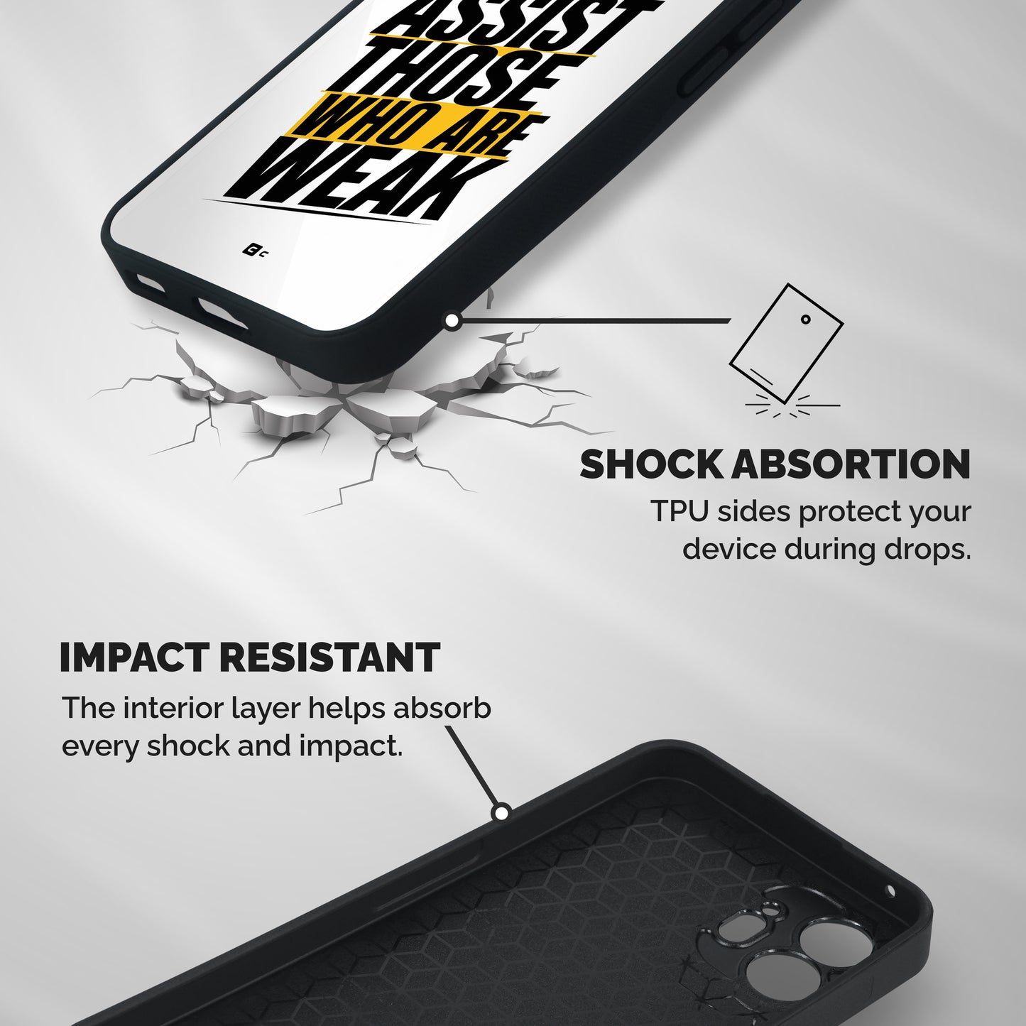 Assist Weak Shockproof Hybrid Protection (Metal + TPU) Back Case Cover