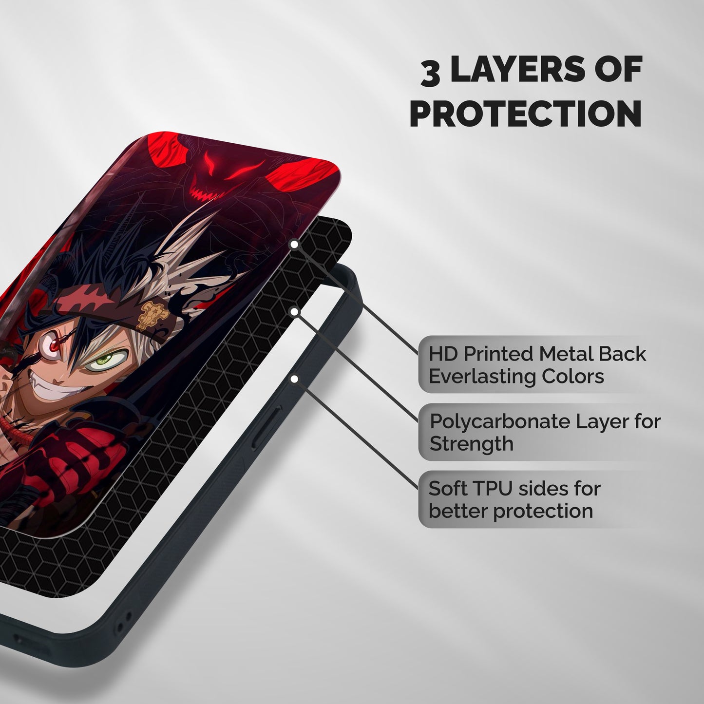 Asta Ready For Battle Shockproof Hybrid Protection (Metal + TPU) Back Case Cover