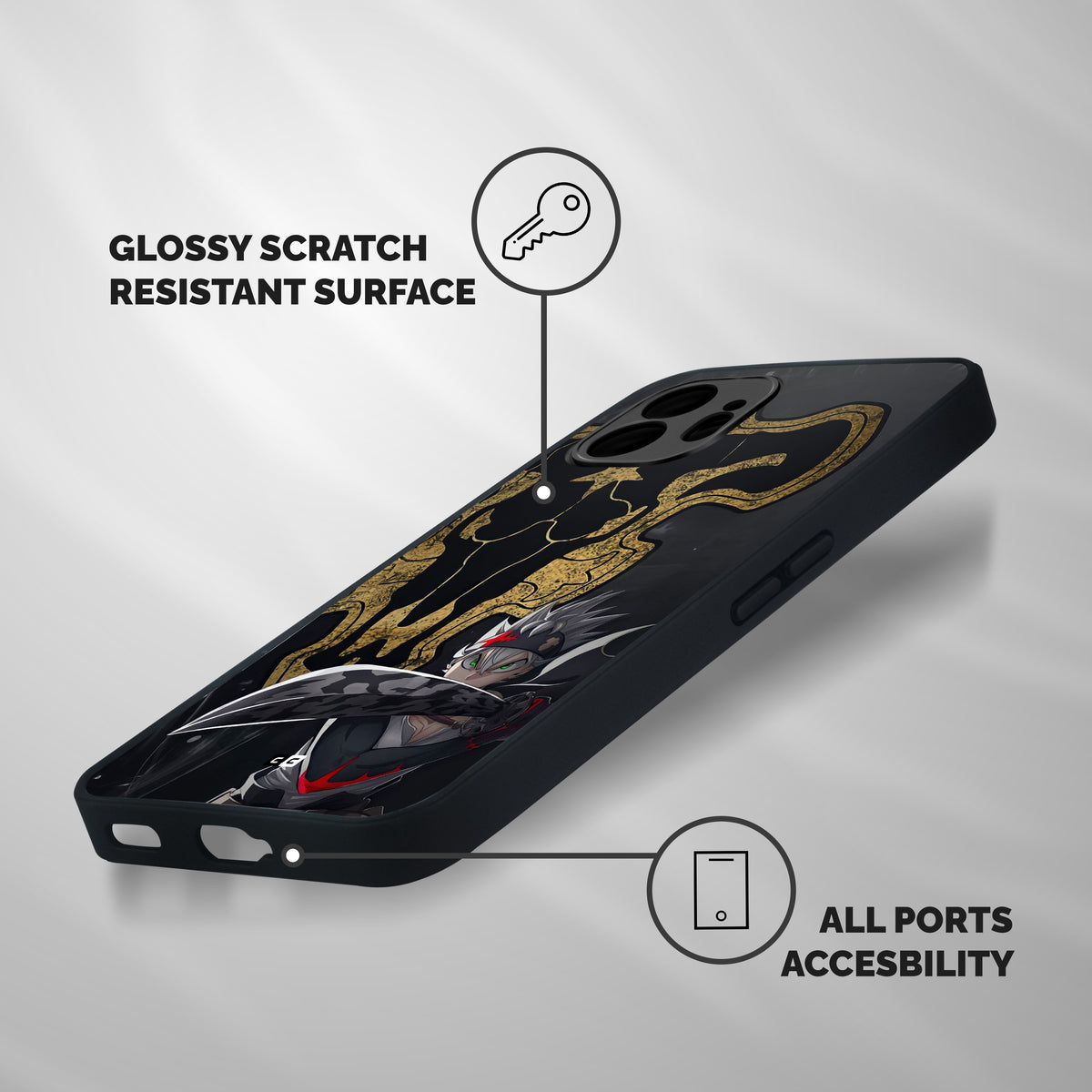 Asta With Black Bulls Shockproof Hybrid Protection (Metal + TPU) Back Case Cover