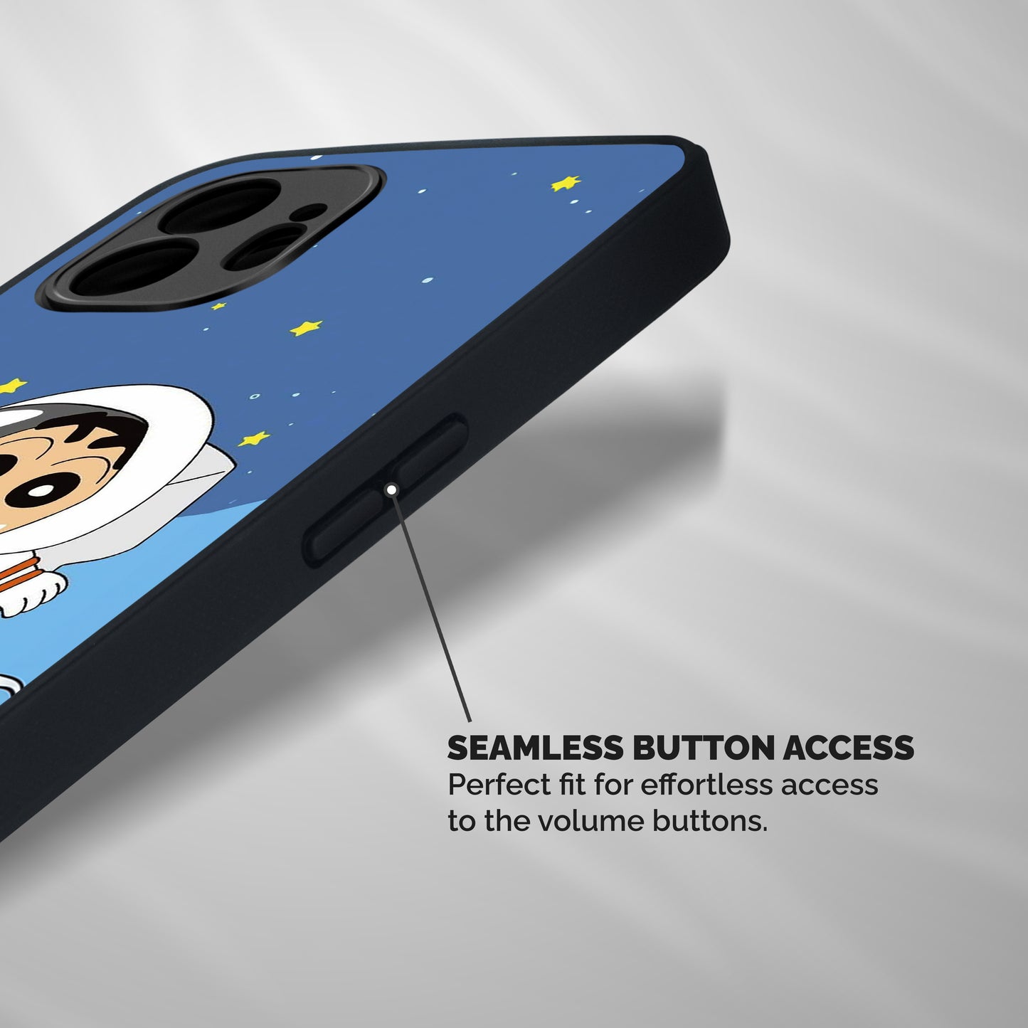 Astronaut Shinchan Shockproof Hybrid Protection (Metal + TPU) Back Case Cover