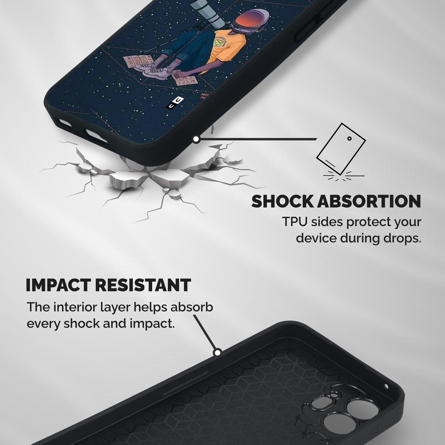 AstroNOT Shockproof Hybrid Protection (Metal + TPU) Back Case Cover
