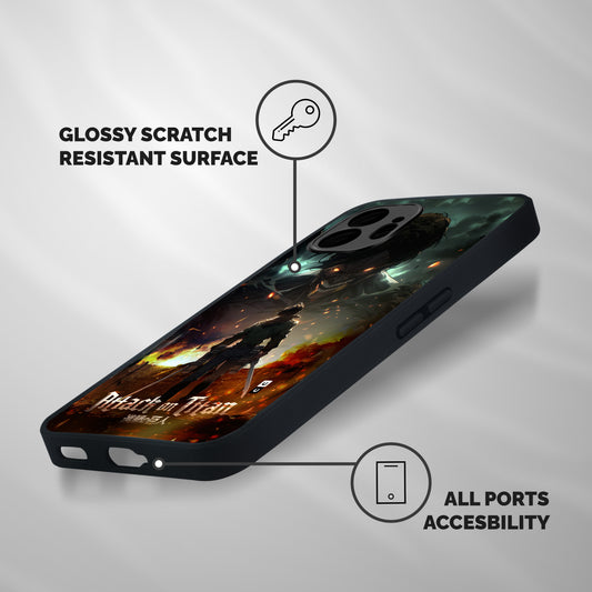 Atack On Titan Shockproof Hybrid Protection (Metal + TPU) Back Case Cover