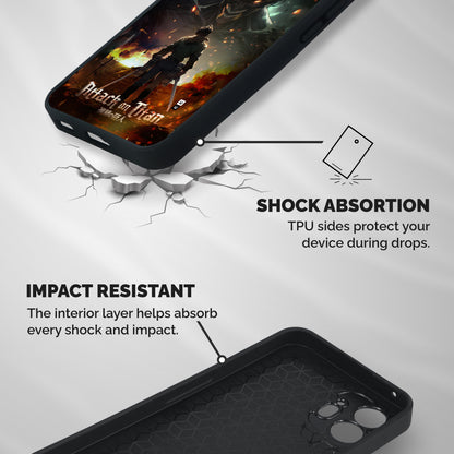 Atack On Titan Shockproof Hybrid Protection (Metal + TPU) Back Case Cover